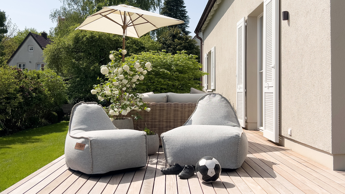 Cobana Lounge Chair & Pouf - Zitzakstoel voor binnen- en buitengebruik met poef