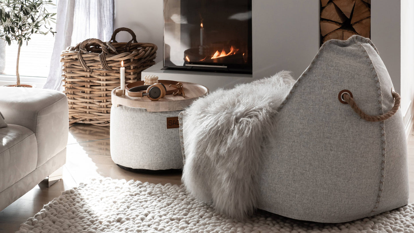 Cobana Lounge Chair & Pouf - Zitzakstoel voor binnen- en buitengebruik met poef