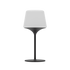 Moderne tafellamp met witte lampenkap en slanke zwarte Aalborg lamphouder van sackit voor sfeervolle binnen en buitenverlichting