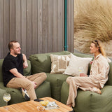 Soft Sofa Outdoor Corner in Kirra Olive van sackit buiten gestyled