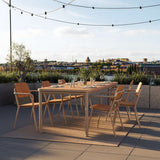 Kirra Dining Table 210x90 in Taupe van sackit buiten gestyled