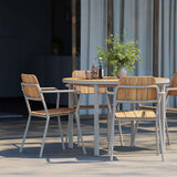 Kirra Dining Table Ø110 in Taupe van sackit buiten gestyled