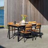 Kirra Dining Table 150x90 in Noir van sackit buiten bij natuurlijk licht