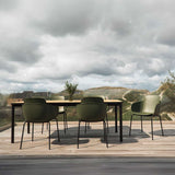 Kirra Dining Table 210x90 in Noir van sackit op een terras