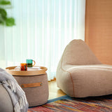 sackit Pouf Indoor in Teddy Brown in een Scandinavisch interieur