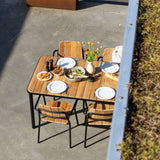 Kirra Dining Table & 4 Kirra Patio Chair in Noir van sackit buiten gestyled