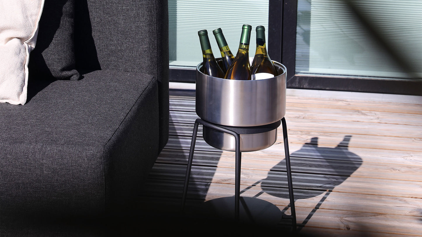 Wine Bucket - Ø22 w/ Accessories - Geïsoleerde wijnkoeler/ijsemmer met deksel + haak + lepel + rooster