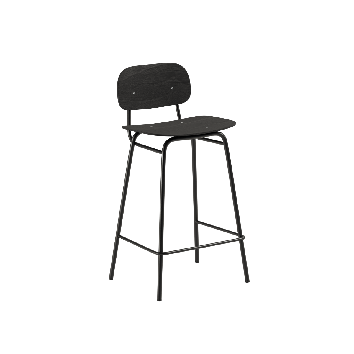 Frame Bar Stool - Wood w/backrest