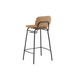 Frame Bar Stool - Leather w/ backrest