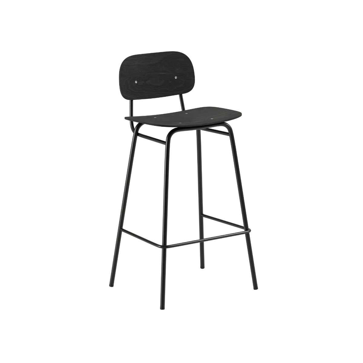 Frame Bar Stool - Wood w/backrest