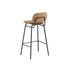 Frame Bar Stool - Leather w/ backrest