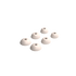 Set van zes witte siliconen oordopjes van sackit voor ROCKit X met ergonomische pasvorm in small medium en large formaat