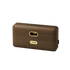 Houten draadloze speaker met warme houtafwerking en goudkleurige details van sackit voor helder geluid en een stijlvol Scandinavisch interieur