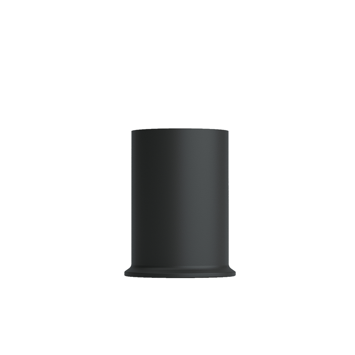 Zwarte cilindrische lampvoet van roestvrij staal voor de Ambience Lamp Intelligent van sackit met een strak industrieel ontwerp voor binnen en buiten
