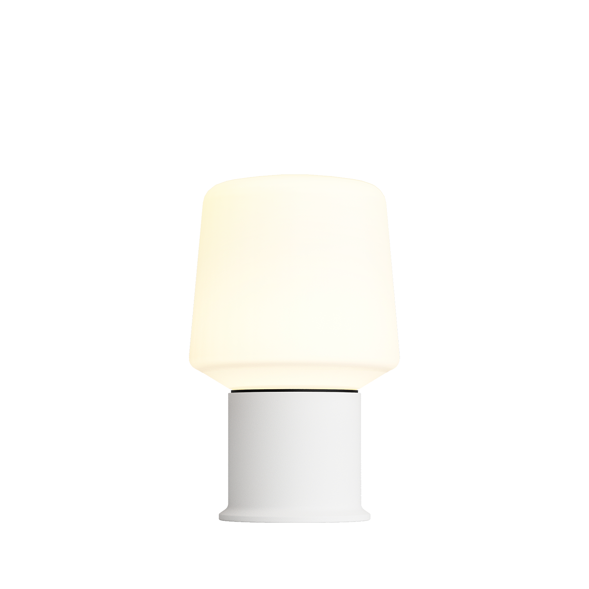 sackit Ambience draadloze witte tafellamp met afgeronde lampenkap en zachte verlichting voor binnen en buiten