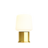 sackit draadloze tafellamp met elegante goudkleurige voet en zachte witte lampenkap voor sfeervolle verlichting binnen en buiten