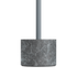 Grijze tafellamp van sackit met een cilindervormige marmeren voet en mat metalen frame in een minimalistisch en elegant ontwerp voor binnen geformuleerd