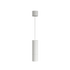 Witte cilindrische hanglamp Expo Pendant van sackit voor binnen met slanke ophanging en een minimalistisch ontwerp dat structuur toevoegt aan het interieur