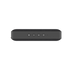Donkergrijze draagbare bluetooth speaker met knoppen voor volume en aan uit van sackit geschikt voor thuis en onderweg