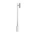 Slanke vloerlamp van aluminium met een cilindrische marmeren voet en gerichte lampenkap in een helder minimalistisch ontwerp van sackit
