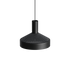 Zwarte hanglamp met geperforeerde bovenzijde en brede metalen kap voor gericht licht van sackit ontworpen in Denemarken