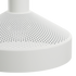 Witte geperforeerde hanglamp van sackit met een eigentijdse vormgeving en subtiele vouwrand voor gerichte sfeerverlichting in huis