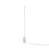 Slanke sackit vloerlamp met aluminium profiel en compacte marmeren voet voor een modern interieur