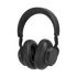 Zwarte over ear hoofdtelefoon van sackit met brede gewatteerde hoofdband en zachte oorkussens voor comfortabel luisteren