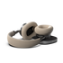 Beige Touch 400 over ear hoofdtelefoon van sackit met zachte oorkussens en brede hoofdband op een zwarte ondergrond