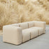 Soft Sofa Outdoor 3 Seater in Boucle Beige van sackit in een ontspannen loungehoek buiten