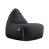 Donkergrijze outdoor zitzakstoel van sackit met hoge rugleuning en brede zitting voor comfortabel loungen binnen en buiten