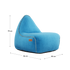 Blauwe lounge zitzak fauteuil met hoge rug en zachte bekleding van sackit voor binnen en buiten