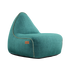 Turquoise outdoor zitzak lounge stoel van sackit met waterafstotende bekleding en stevig stiksel voor binnen en buiten