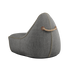 Grijze Cobana lounge zitzak van sackit met decoratief touw handvat en contrasterende stiknaden voor comfortabel loungen binnen en buiten