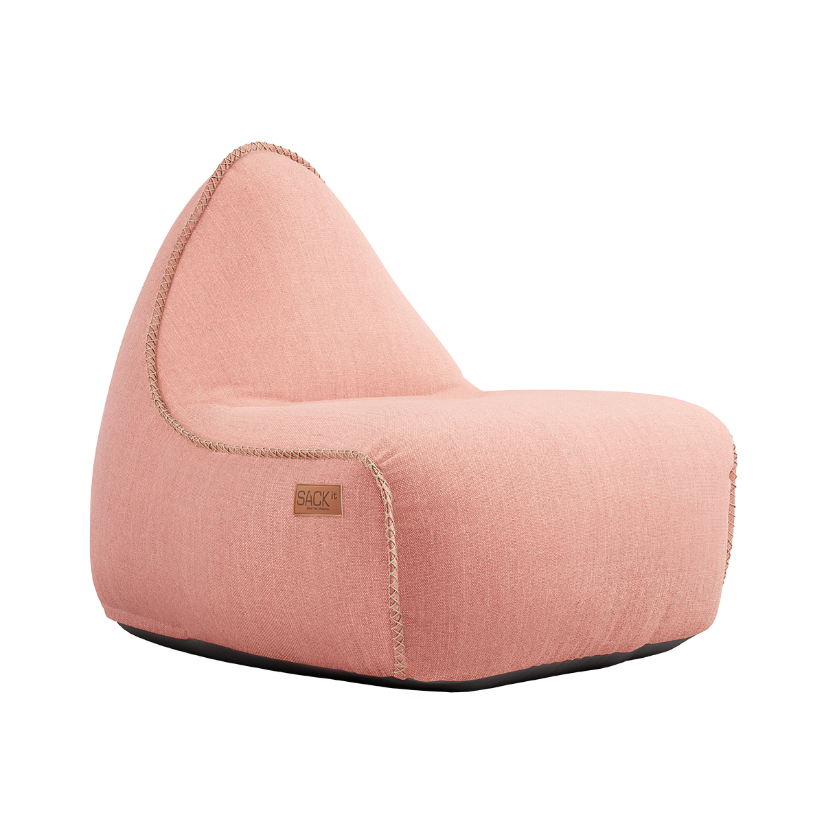 Roze Cobana lounge zitzak van sackit voor binnen en buiten met stevige pasvorm en decoratieve randen geschikt voor ontspannen loungen
