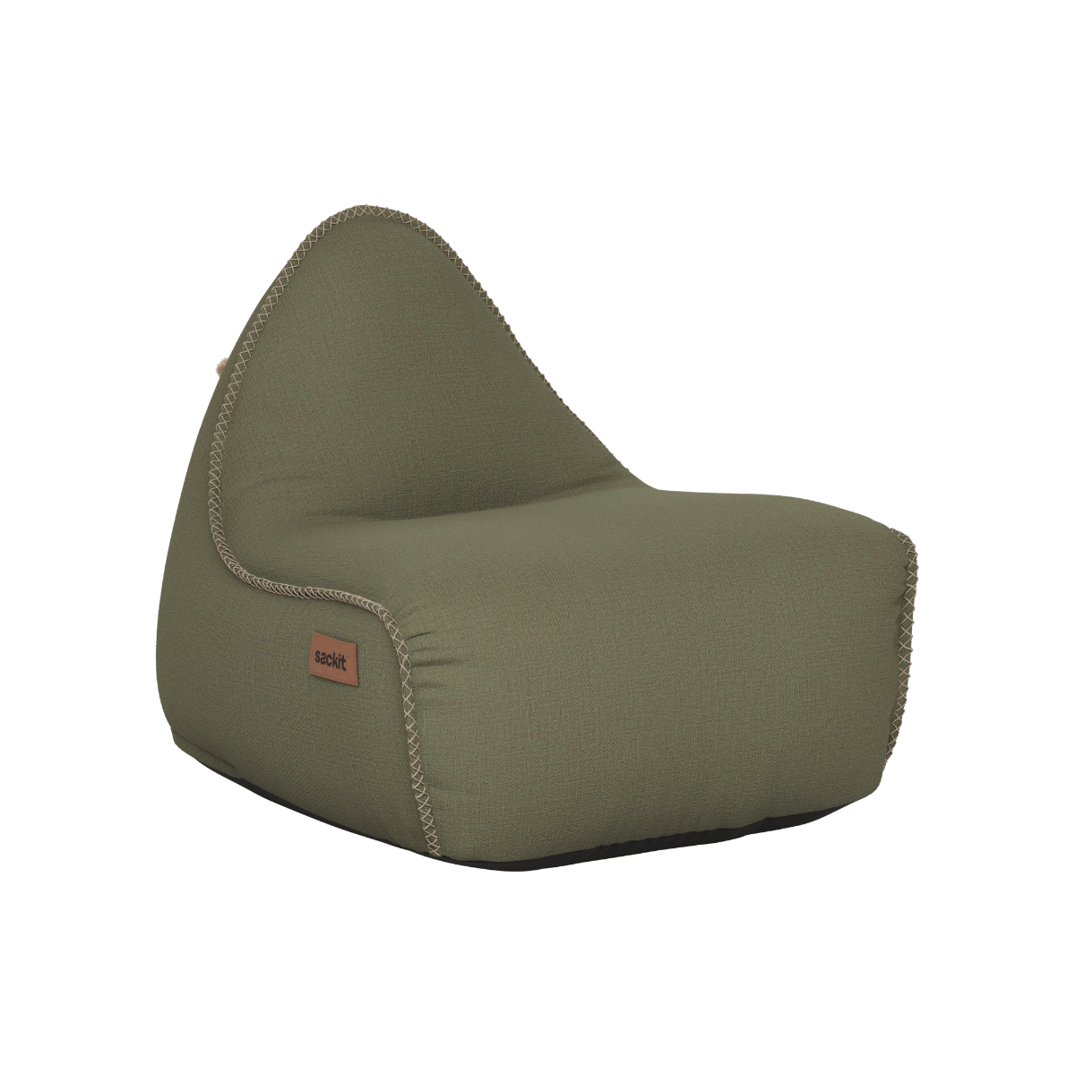 Groene Cobana lounge zitzak van sackit met comfortabele rugsteun voor binnen en buiten en een weerbestendig ontwerp voor nordisch weer