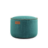 Turquoise weerbestendige outdoor poef van sackit als comfortabele voetensteun of extra zitplaats voor tuin en interieur