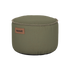 Groene ronde Cobana pouf van sackit als comfortabele voetensteun of extra zitplaats voor binnen en buiten met weerbestendige bekleding