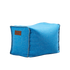 Blauwe vierkante Cobana poef van sackit met stevige vorm en waterafstotende bekleding voor binnen en buiten