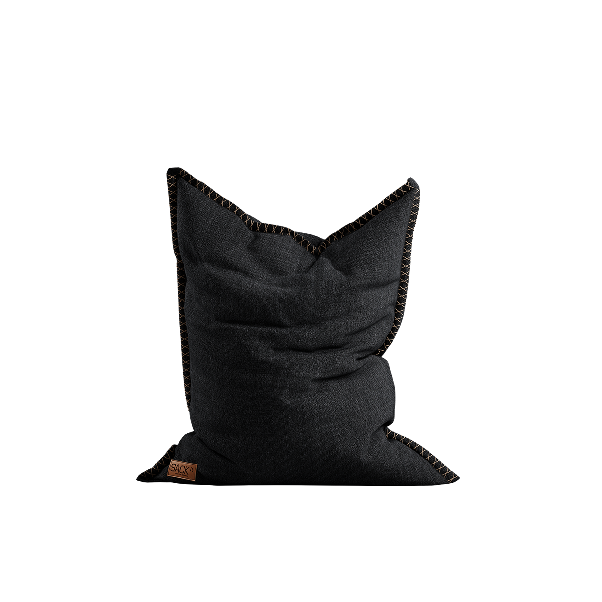 Zwarte Cobana Junior zitzak voor kinderen van sackit voor comfortabel zitten binnen en buiten met een waterafstotende bekleding en stevige afwerking