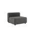 Grijze modulaire loungesofa voor buiten met brede zitting en hoge rugleuning van sackit Nederland voor stijlvolle Scandinavische tuinen