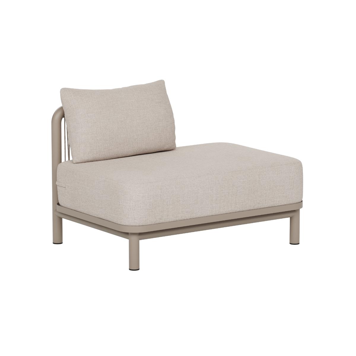 Kirra Lounge Sofa Open end left in Kirra Sand van sackit productfoto op een witte achtergrond