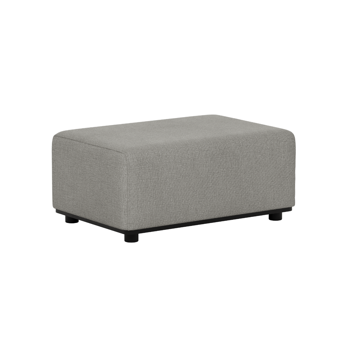 Grijze modulaire outdoor pouf van sackit met zachte bekleding en strakke Scandinavische lijnen voor comfortabel loungen in de tuin