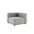 Grijze modulaire hoekbank voor buiten met brede zitting en zachte rugleuningen in Scandinavisch design van sackit voor stijlvol loungen in de tuin