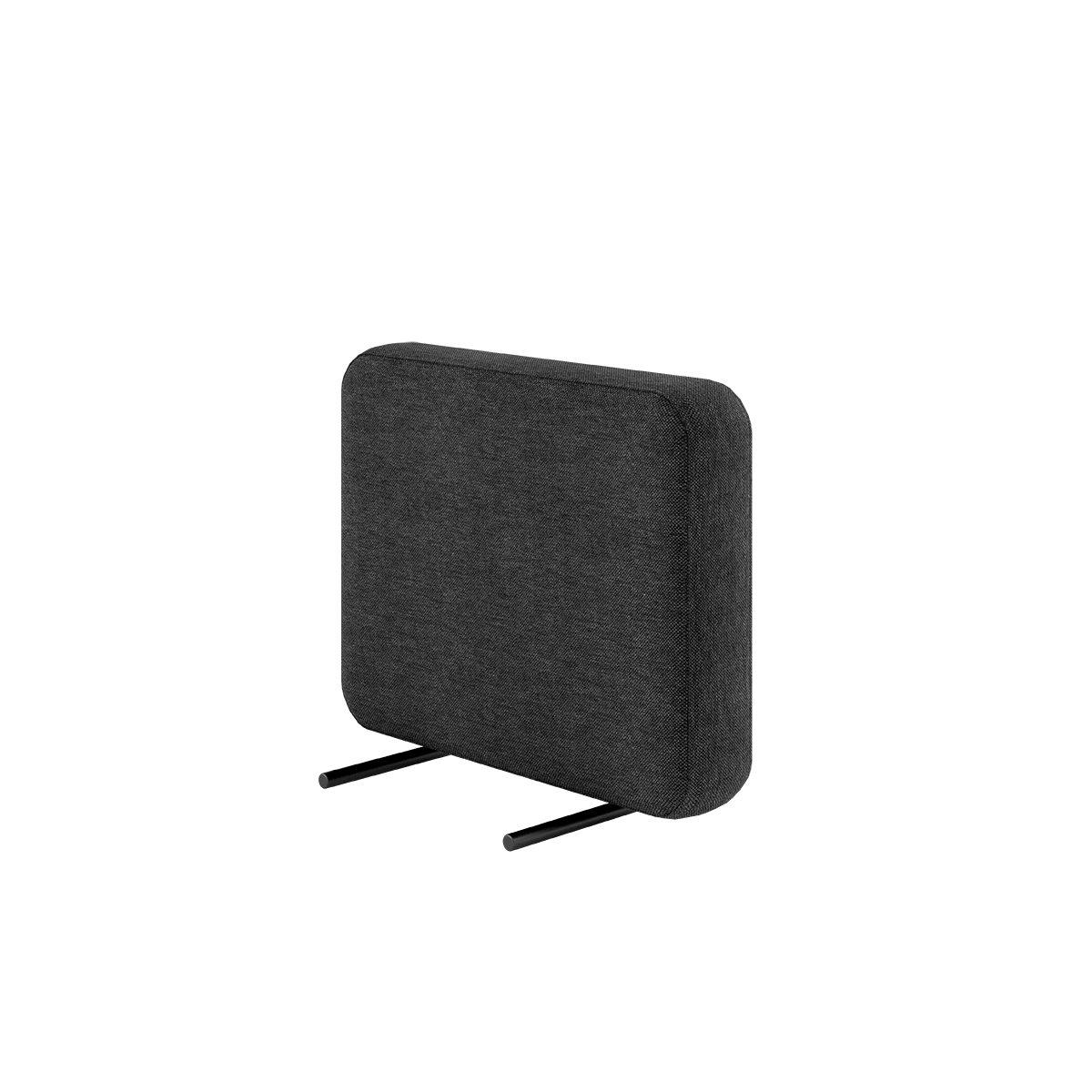 Donkergrijze armleuning voor de Cobana Lounge Sofa van sackit met afgeronde hoeken en stevige metalen bevestigingssteunen voor een modulaire loungesofa buiten