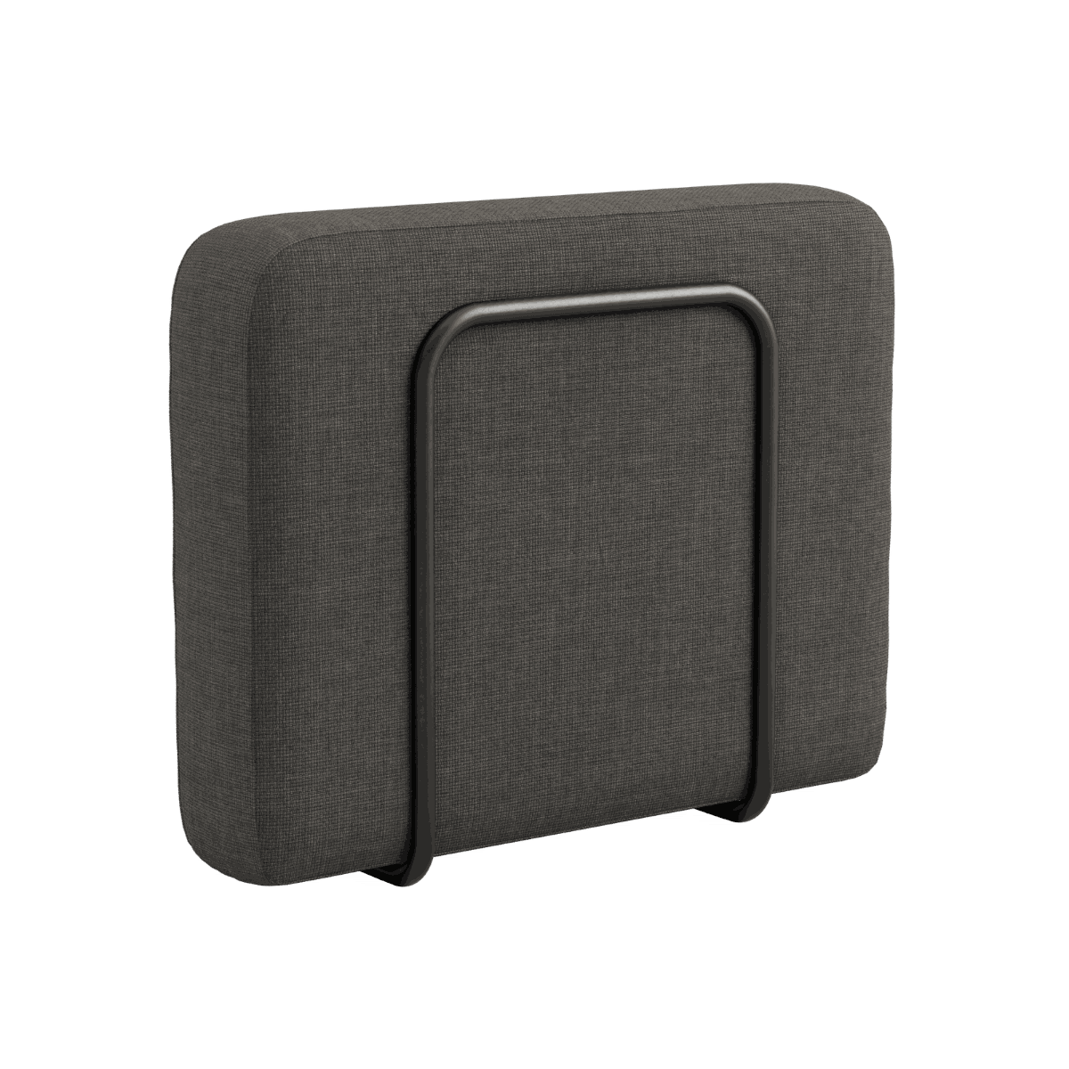 Donkergrijze armsteun voor de modulaire Cobana loungesofa van sackit met Scandinavische lijnen voor duurzaam buitengebruik