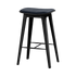 Nordic Bar Stool - Black Stained Oak with stitches