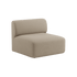 Beige Fjord sofa zitelement met afgeronde rugleuning en brede zachte zitting voor een rustig Scandinavisch interieur van sackit