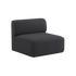 Donkergrijze losse zitting van sackit voor de Fjord sofa met zachte bekleding en afgeronde vormen voor comfortabel Scandinavisch wonen
