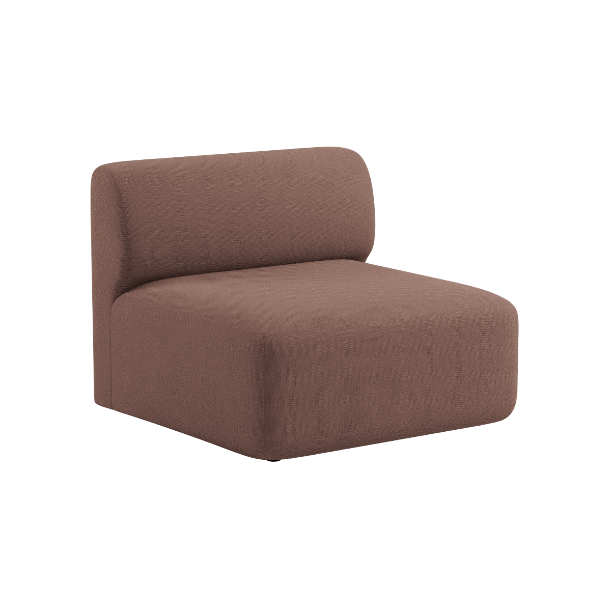 Bruine Fjord sofa zitsectie van sackit met zachte bekleding en afgeronde vormen voor een comfortabel Scandinavisch interieur